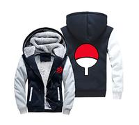 QYIFIRST Unisex Anime 3D Print Hoodie Uchiha Sasuke Uchiha Clan Outdoor Jacket Warm Winter Jacket Sweatshirt Cosplay Costume Pullover Wind Jacket Blue G EU XL