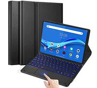 QYiiD Backlit Touchpad Keyboard Case for Lenovo Tab M8, Folio PU Leather Stand Case with Magnetically Detachable Keyboard for Lenovo Tab M8 (TB-8505F / TB-8505X) 8 inch Tablet 2019 Release, Black
