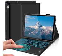 QYiiD Touchpad Keyboard Case for Lenovo Tab P11 Pro 11.5" 2020 (TB-J706F / TB-J706L) with Pencil Holder, 7 Colors Backlight Magnetic Detachable Wireless Keyboard Auto Sleep/Wake Smart Cover, Black