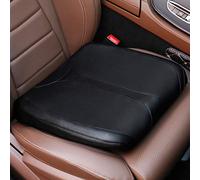 QYILAY Leather Car Memory Foam Heightening Seat Cushion for Short People Driving,Hip(Coccyx/Tailbone) and Lower Back Pain Relief Butt Pillows,for Truck,SUV,Office Chair,Wheelchair,etc. (Black)