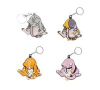 QYJLOFMVE Mischief Cat Interactive Keychain, 3D Rotating Cat Balls Fidget Keychain, Bag Charm, Cat Play with Its Spinning Balls Funny Moving Pendant, Gag Gift for Kitten Lovers, Wiggling Cat