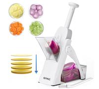 QYKIC Vegetable Cutter, Adjustable Mandolin Vegetable Slicer, Potato Cutter, Onion Cutter (White)