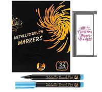 Qyljeiwred Acrylic Markers - 12/24-Color Art Supplies - Fine Tip Fabric Brush Markers | for Wood Paper Glass Canvas Fabric Ceramic Scrapbook Classroom Birthday Christmas Kids Adults