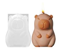 Qyljeiwred Animal Molds - 3D Capybara Resin Mold,Non-Stick Flexible Reusable Lovely Statue Mould for Ice Cream Cake Ice Block Jewelry Making Figurine Casting Home Decor Crafting