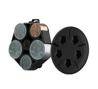 Qyljeiwred Change Holder Coin Organizer, Change Storage Box Coin Organizer Holder, Coin Dispenser Holder for Penny, Nickel, Dime And Quarter Storage