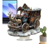 Qyljeiwred Christian Christmas Decor - 2D Nativity Scene Ornament with Base - Religious Decor Festive Sign for Desk Shelf Windowsill Mantel Table Home Women Men