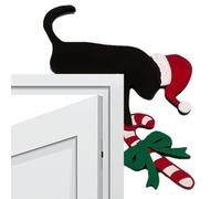 Qyljeiwred Christmas Door Frame Decoration,Retro Santa Christmas Tree Elk Door Corner Decor - Christmas Decorations Inside Home for Door Window Wall