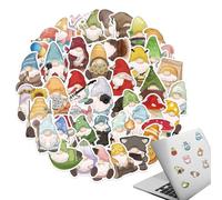 Qyljeiwred Christmas Gnome Stickers for Crafts - 50X Stationery Decals,Water-Resistant Gnome Stickers Christmas Dwarf Stickers for Card Holiday Decor for Kids Teens Adults