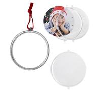 Qyljeiwred Christmas Photo Ornaments 2024 | Picture Frame Christmas Ornaments | Acrylic Christmas Tree Decor, Transparent Rotating Picture Pendant, Stocking Stuffers