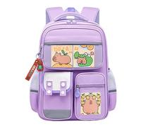 Qyljeiwred Cute Capybara Backpack, Large Capacity Capybara School Bags With Reflective Strips, Kawai Capybara Daypacks Stationery For School Travel