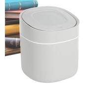 Qyljeiwred Desktop Trash Can,Press-to-Open Desktop Trash Can - Cosmetics Cotton Swabs Organizer Waste Basket for Bathroom Dorm Study Room Restroom