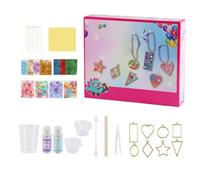 Qyljeiwred DIYs Epoxy Resin Kit for Kids, Handmade Crystal Resin Pendant Kits, Epoxy Resin Pendant Molds Kits with Sequin