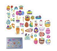 Qyljeiwred Easter Stickers for Kids | Envelopes Decals - Rabbit Egg Crafts Stickers Water-Resistant Decals for Kids Toddler Easter Activities Party Favor Supplies