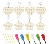 Qyljeiwred Embroidery Kit for Beginners | Wooden Heart Embroidery Kit for Beginners,Educational Sewing Art Crafting Projects for Home Studio Commuting Travel Rainy Day Activity