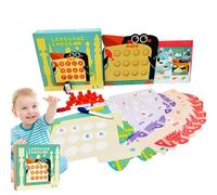 Qyljeiwred Family Chess Board - 2 Language Memory Chess Educational Games | Portable Creative Motor Skills Activity For Toddler 3-8 Year Old