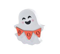 Qyljeiwred Ghost Wooden Ornaments - 6X4Inches Table Centerpieces Ghost Wooden Craft Ornaments,Tabletop Cute Spooky Halloween Decor Ghost Ornaments for Desktop