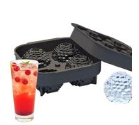 Qyljeiwred Golf Ball Ice Mold - 4 Golf Shapes Easy Release Freezer - Ice Ball Cube Mold,for Maker Cocktails Vodka Juice Fruit Jelly Chocolate Vanilla Sauce Pudding