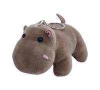 Qyljeiwred Hippo Plush Keychain, Cute Plush Hippo Keychain, Hippopotamus Keychain, Hippo Stuffed Animal Keyring For Backpacks