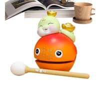 Qyljeiwred Mokugyo Instrument - Zen Drum - Cute Fish Mokugyo Instrument New Year Snake Temple Blocks Percussion Toys for Desk Decoration Calming