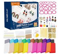 Qyljeiwred polymers Clay Set, 148X Clay Earrings Making Kit, Air Dry Clay and Earring Cutters Tools, DIYs Earring Modeling Art Craft Clay for Kids Girls