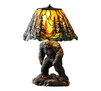 Qyljeiwred Retro Animal Lamp, Funny Gorillas Animal Table Lamp, Creative 3D Animals Resin Night Light for Nursery Bedroom Living