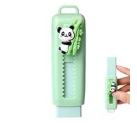 Qyljeiwred Sliding Retractable Pencil Eraser | Cartoon Panda Pencil Push Pull Slide Erasers for Kids Retractable - School Supplies, Rubber Student Stationery for Office, Party Favors