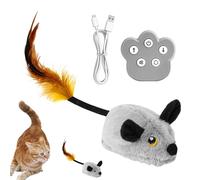 Qyljeiwred Smart Cat Toy - Electronic Mice Moving Cat Toys | Remote Control Plush Doll with Light & Sound, Pet Supplies for Kitten Indoor Outdoor Exercise Play Boredom