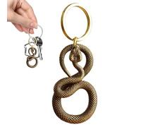 Qyljeiwred Snake Keychain, 2025 Snake Car Keychain For Men, 2025 Snake Year Hanging Ornament, Cool Chinese Zsodiacs Snake Brass Animal Key Ring For Bag Purse