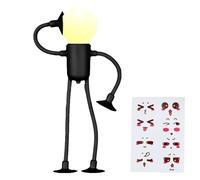 Qyljeiwred Sportsman Night Light, Changeable Funny Bulb Man Night Light with Emojii Stickers, DIYs Shape Sportsman Night Lights for Bedroom