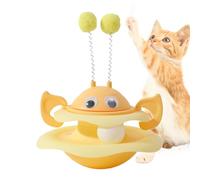 Qyljeiwred Tumbling Cat Toys - Small Bee Cat Tumbling Toys - Little Bee Design Tumbling Rotating Play Plate for Medium and Small Cats