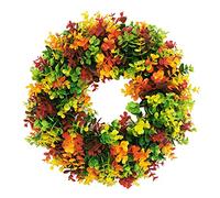 QYLJZB 17Inch Fall Wreath for Front Door Outside, Eucalyptus Wreaths, Christmas Wreath,Door Decoration Wreath Winter Artificial Wreath for Christmas Autumn Decor