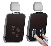 QYLPZ Car Seat Protector, 2 Pack Universal Waterproof Kick Protector Mat for Seat Back Covers, Anti Dirt Mud Scratches, Adjustable Buckle, Kids Car Accessories, 48x68cm