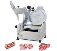 QYLTTDM Commercial Meat Slicer with 12" Carbon Steel Blade, 550W Automatic Meat Slicer, Adjustable Thickness From 0～14 mm Suitable Electric Deli Meat Cheese Food Slicer for Commercial/Home Use