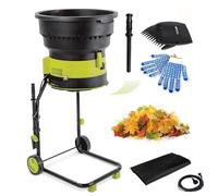 QYLTTDM Electric Garden Shredder 2500W, Wood Chipper with Wheels, 8000RPM Chipper, Capacity 208L/min, Garden Cleanup Tool with Powercord, Composting Machine, for Easy Maintenance