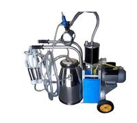 QYLTTDM Electric Milking Machine 25L, 1440 RPM 15-20 Cows Per Hour Milker Machine, Milking Equipment with Stainless Steel Bucket Single Cow Milking Machine, for Cows Goats Sheep