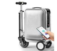 QYLTTDM Electric Ride-On Hand Luggage Suitcase, Suitcase Scooter, with Telescopic Handle,2 Batteries/App Control/Direct Entry/3-Speed Adjustment/Removable Battery/External Charging Port