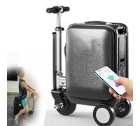 QYLTTDM Electric Ride-On Hand Luggage Suitcase, Suitcase Scooter, with Telescopic Handle,2 Batteries/App Control/Direct Entry/3-Speed Adjustment/Removable Battery/External Charging Port