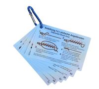 Qylzkvnth Fishing Knot Tying Instructions, Weatherproof Shield, 9x5.9cm, Angling Reference Manual, Fishing Knot Tying Guide, Multi-Language Support, For Anglers Fishermen Beginners