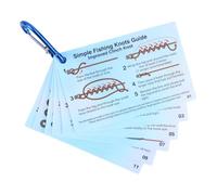 Qylzkvnth Fishing Knot Tying Instructions, Weatherproof Shield, 9x5.9cm, Angling Reference Manual, Fishing Knot Tying Guide, Multi-Language Support, For Anglers Fishermen Beginners