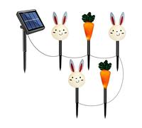 Qylzkvnth Outdoor Solar-Powered Rabbit Lamp, Cute Design, Bunny Shaped Solar Stake Light, Rabbit Lighting Ornament, Weatherproof, for Pathway, Patio, Porch, Lawn, Walkway & Courtyard Landscaping
