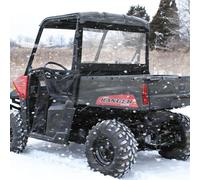 QYMOTO Polaris Mid Size Ranger 570 Rear Window,Soft Rear Windshield, Dust Panel for Polaris Midsize Ranger 500 570 Crew ETX EV SP with Pro-fit Roll Cage Back Window (NOT for Round Tube)