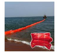 QYMYOZ 20m Reusable Oil Spill Barrier Boom, Customizable PVC Float-Type Containment Boom, Easy to Carry & Store for Marine, Port, Dock, Factory & Discharge Outlet - 2.5ft Height