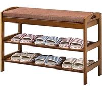 QYMYOZ Banc à chaussures dans l'entrée, banc de rangement, banc au bout du lit, banc à chaussures, double couche moderne et simple, tabouret à langer dans le couloir, étagère à