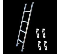 QYMYOZ Bunk Bed Ladder Bunk Bed Ladders Adjustable RV Bunk Ladder, Silver Hook-on Beds Ladder Step Ladder for Home Kids Bedroom Camper Cabin, Easy to Install (Size : 140cm/55)