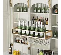 QYMYOZ Ceiling Metal Iron Chain Wine Glass Rack, Adjustable Wine Rack With Glass Holder, Ceiling Hanging Wine Rack, Hanging Wine Glass Rack, Wine Rack Wall Mounted, Wine Glass R