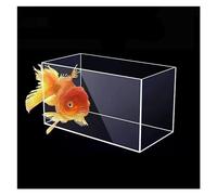 QYMYOZ Clear Acrylic Shallow Sink Display Case - Versatile Water Tank Multiple Sizes (20x20x40cm) for tic Displays Pet Enclosures and Art Projects
