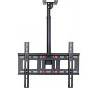 QYMYOZ Floating TV Stand, Multifunction Ceiling Mount Tv Bracket Flip Down, Holds Up To 50kg/110lbs Screens, Tilt Swivel Telescopic Bracket, Fits 32-60 Inch TVs TV Mount TV Stan