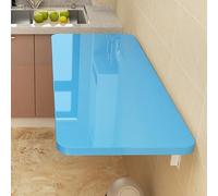 QYMYOZ Foldable Wall Mounted Wooden Table Multi Functional Desk & Vanity Space Saving Floating Laundry Station Kitchen & Office Folding Table for Bedroom Dining Home Use (Color)