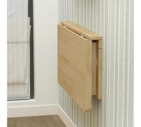 QYMYOZ Heavy Duty Folding Wall Desk - Collapsible Drop Leaf Table for Kitchen & Dining, Space-Saving Corner Workbench & Computer Desk for Indoor/Outdoor Use (L90xW30cm)