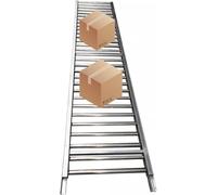 QYMYOZ Light-Duty Gravity Conveyor - 40cm & 120cm Galvanized Steel Rollers 2.5cm Frame Anti-Rust Design Perfect for Warehouse & Distribution Operations